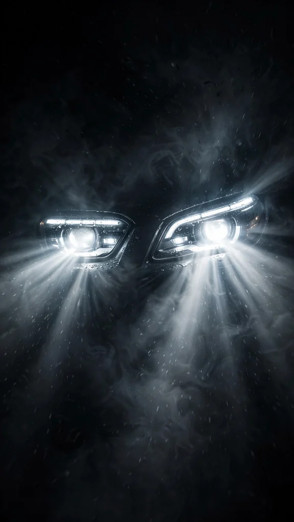 Wallpaper iPhone Car: 17 Stunning Auto Designs 9 Car headlights close up in the dark