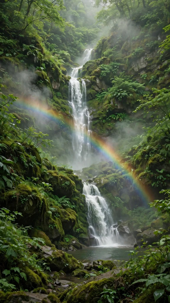 Motivational Wallpaper: 17 Inspiring Designs 12 waterfall rainbow mist motivational wallpaper