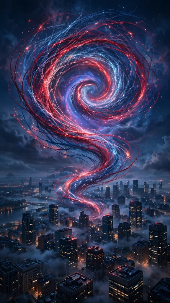 17 Cool Wallpaper Iphone Spiderman Ideas 16 Swirling red and blue web portal above night city skyline