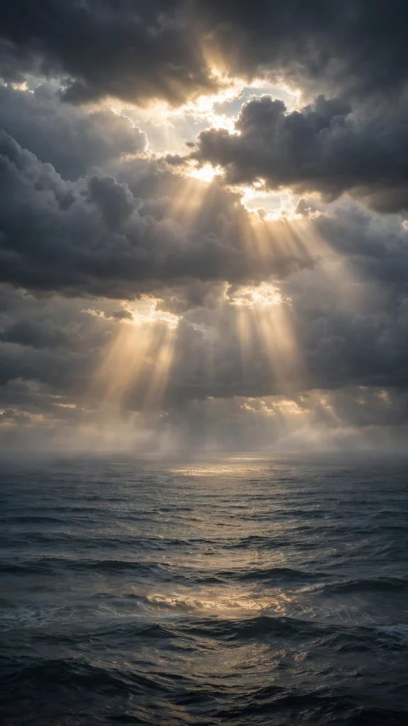Bible Verse Wallpaper: 17 Peaceful Designs 4 light through dark clouds sea bible verse wallpaper