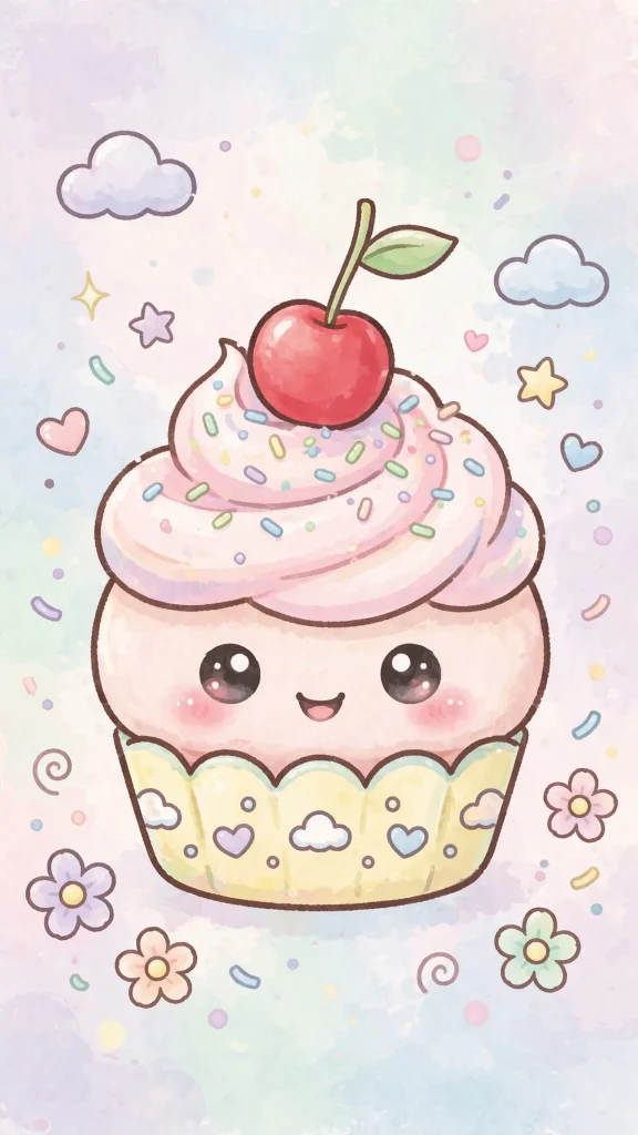 Wallpaper iPhone Cute: 17 Adorable Designs 15 tiny mushroom house fairy lights forest wallpaper iphone cute