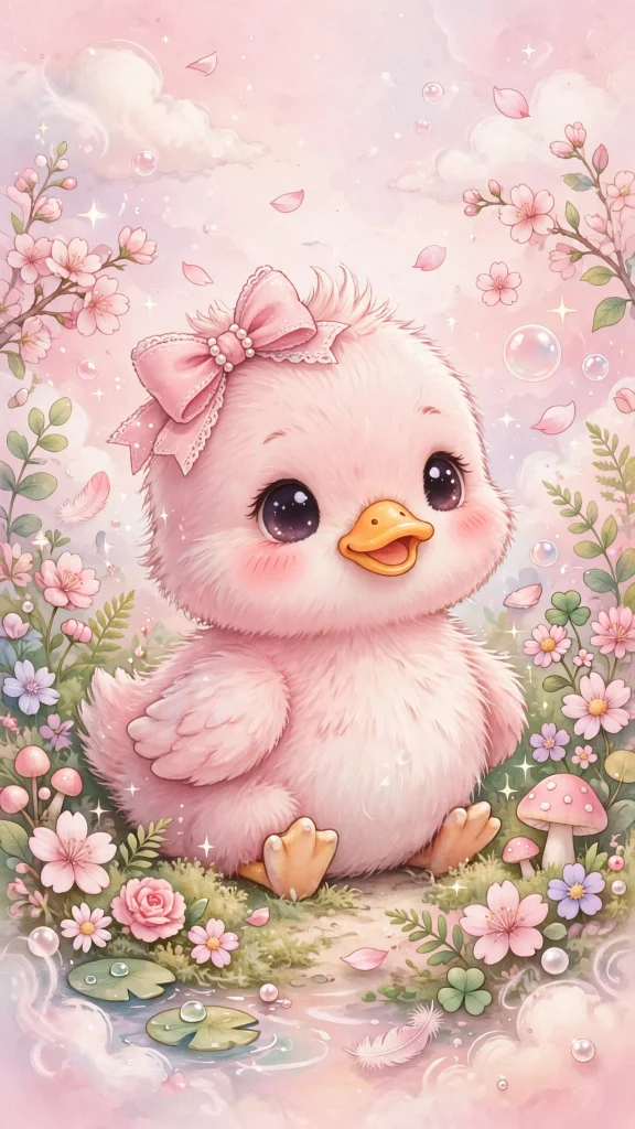 17 Wallpaper Pink Cute Ideas for Your Phone 5 Cute pink duckling kawaii wallpaper pink cute