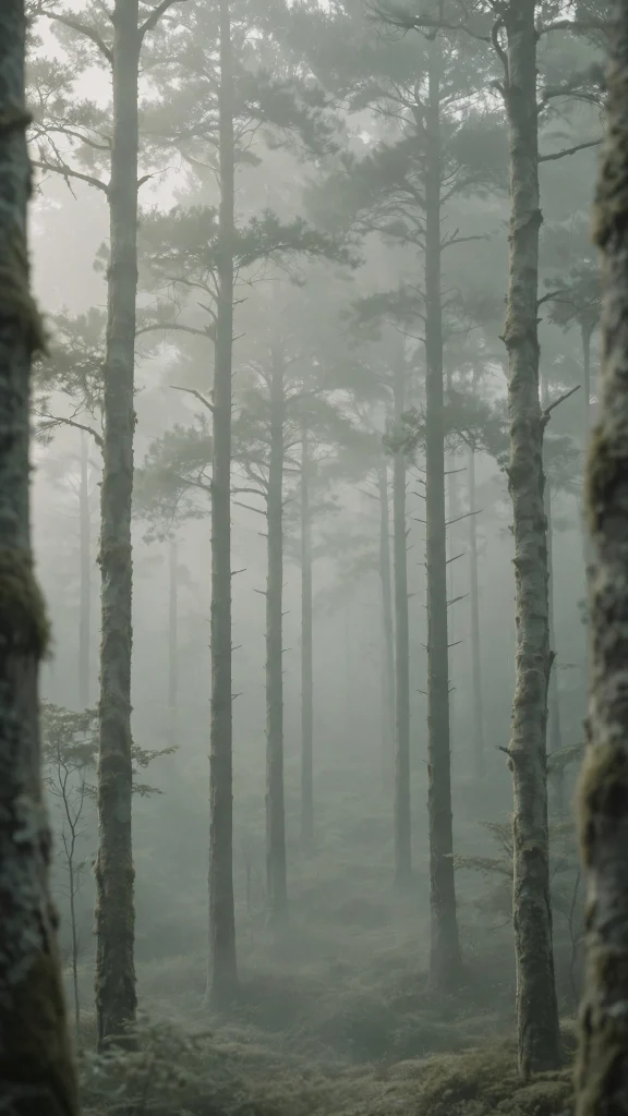 17 Wallpaper Aesthetic Home Screen Ideas for 2026 9 Foggy forest wallpaper aesthetic home screen in muted gray green