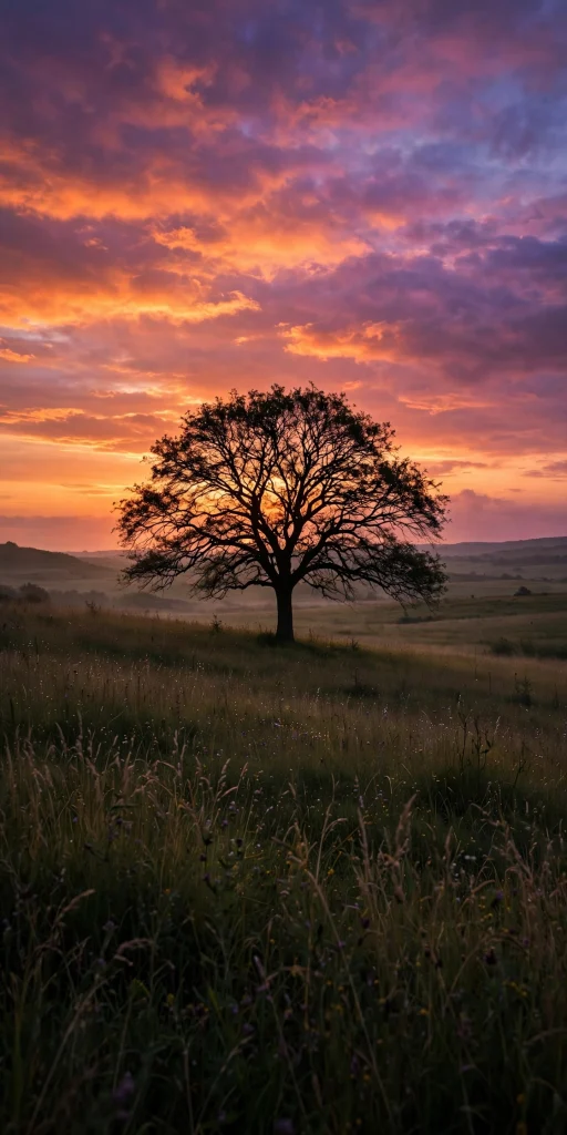 17 Wallpaper Backgrounds Laptop 1080p HD for Your Screen 5 Sunset field with lone tree