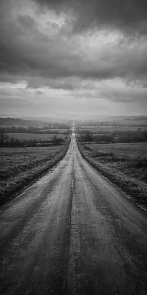 17 Stunning Wallpapers Black and White (Free HD) 14 Black and white long road stretching to the horizon