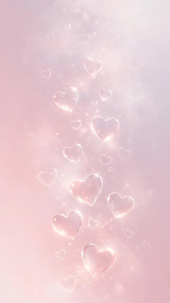 soft pink gradient hearts love aesthetic wallpaper