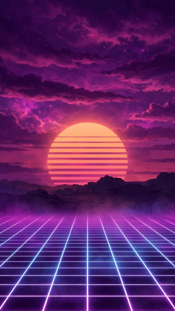 17 Wallpaper Backgrounds Macbook to Love Right Now 13 Retro neon sunset wallpaper backgrounds macbook design