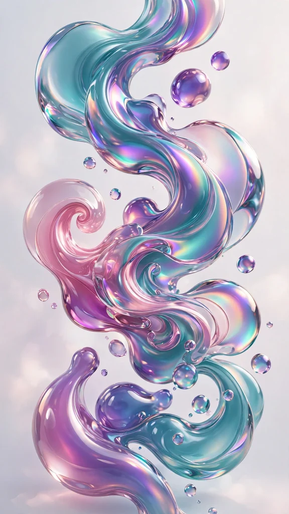 17 Free wallpapers for ios 26 to Download Now 16 Holographic fluid blobs in pink, teal and violet