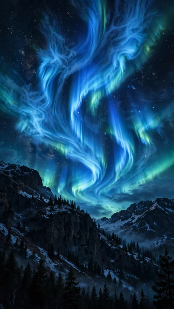 17 Wallpaper Aesthetic Dark Blue Looks for Your Phone 4 blue aurora over dark mountains wallpaper aesthetic dark blue