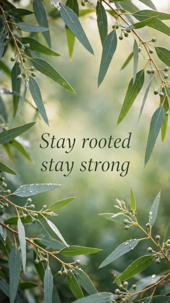 eucalyptus leaves quote wallpaper backgrounds quotes stay rooted stay strong