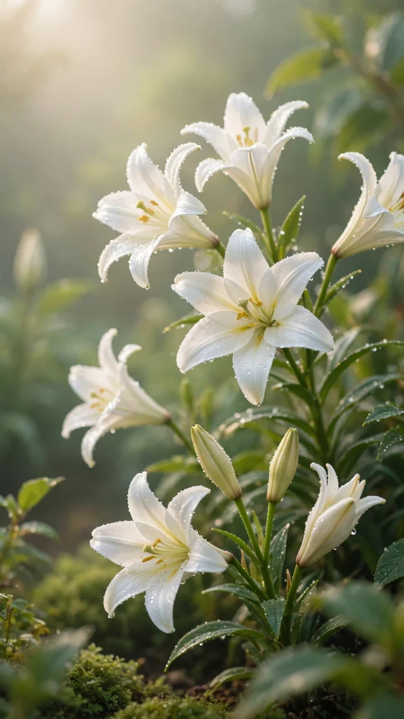 Bible Verse Wallpaper: 17 Peaceful Designs 13 white lilies morning light bible verse wallpaper