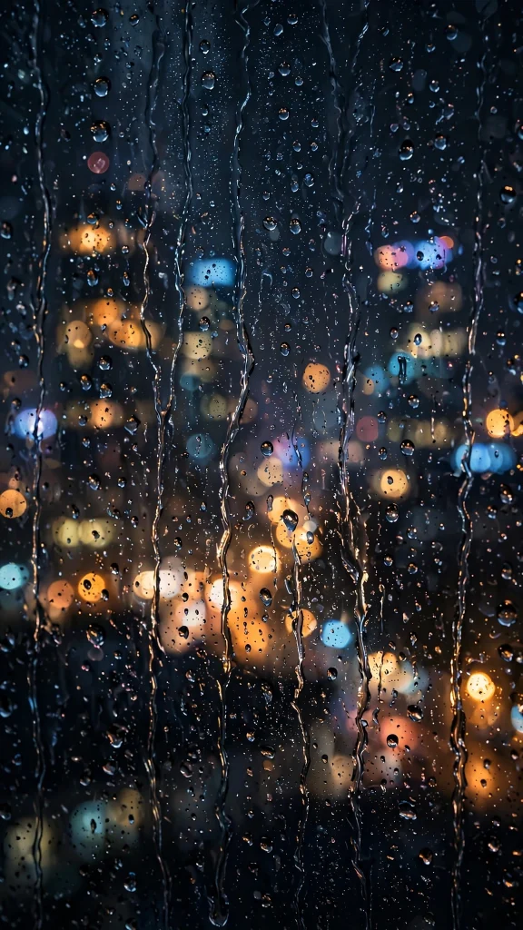 Rain drops on dark window glass wallpaper iphone dark