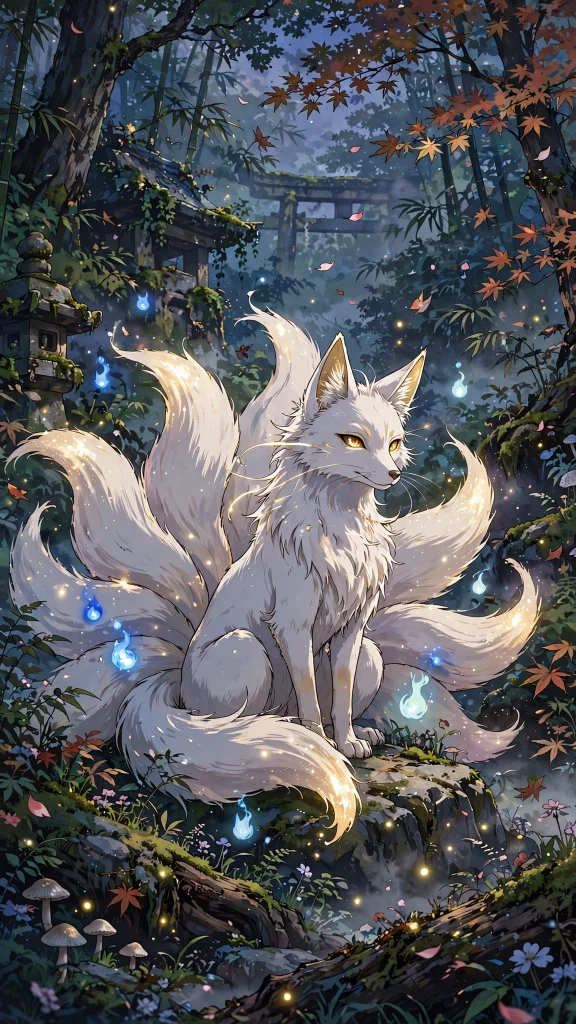 17 Best Wallpaper iPhone Anime for Your Phone 8 Anime fox spirit walking through a quiet forest