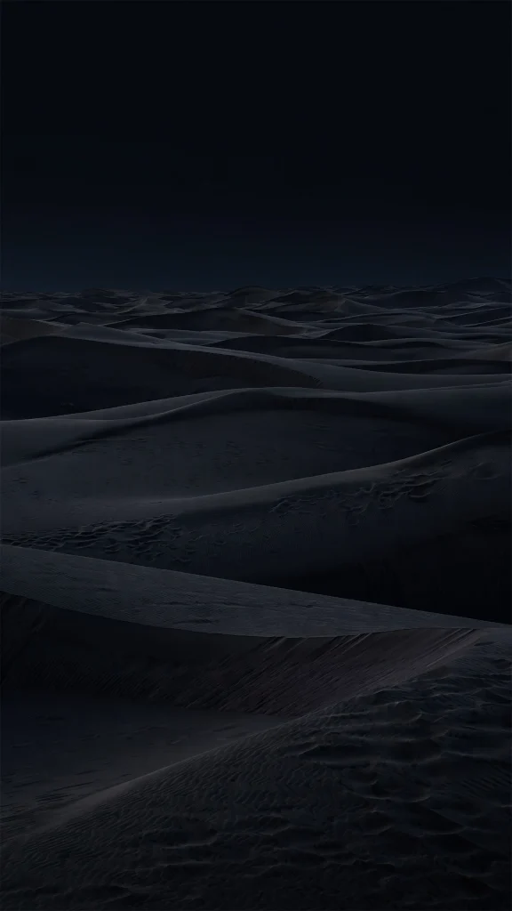 Black desert dunes at night wallpaper background