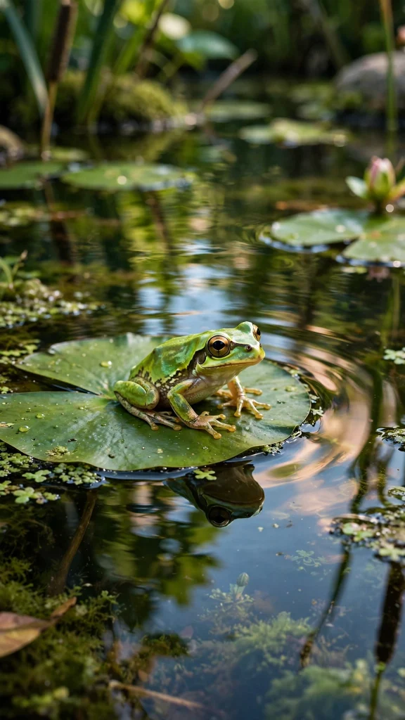 17 Fresh wallpaper iphone green Ideas You'll Love 9 Small green tree frog sitting on a lily pad