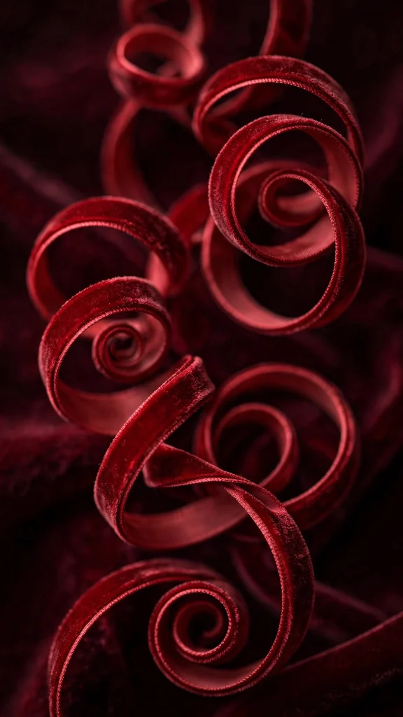 17 wallpaper backgrounds red Designs You'll Love 5 red velvet ribbon curls on burgundy wallpaper backgrounds red still life