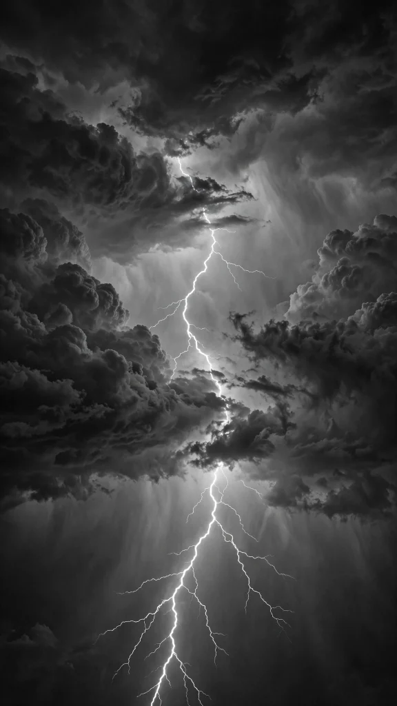 Black and White Wallpaper: 17 Stunning Designs 4 black and white lightning storm sky
