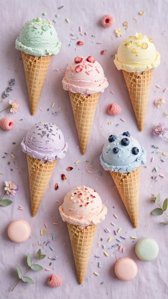 17 Stunning Wallpaper Backgrounds Summer Ideas 17 Ice cream cones pastel flat lay