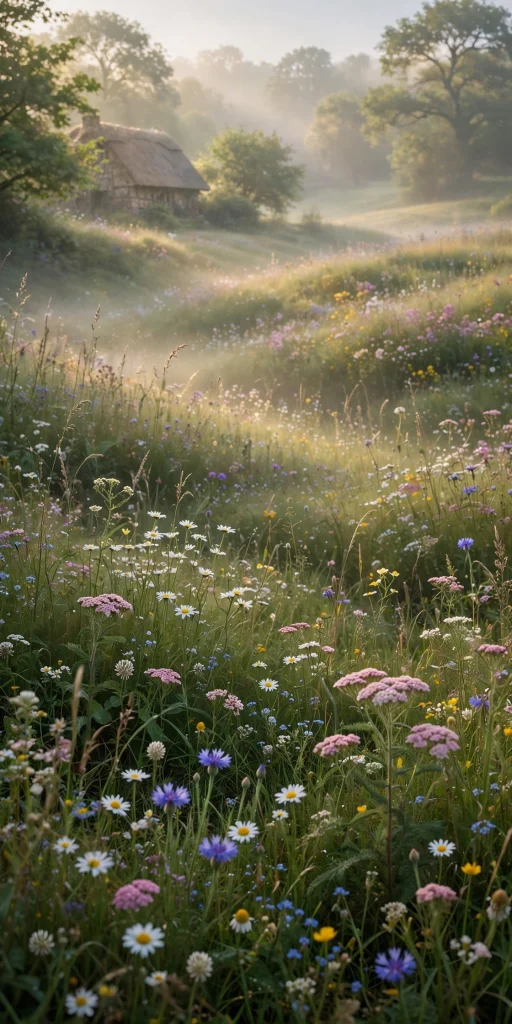 17 Best Wallpaper Aesthetic Desktop Ideas to Try 16 cottagecore meadow aesthetic with wildflowers