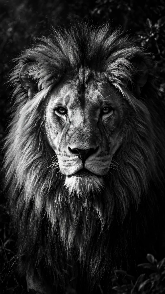 17 Stunning Wallpapers Black and White (Free HD) 3 Black and white lion portrait with dramatic lighting