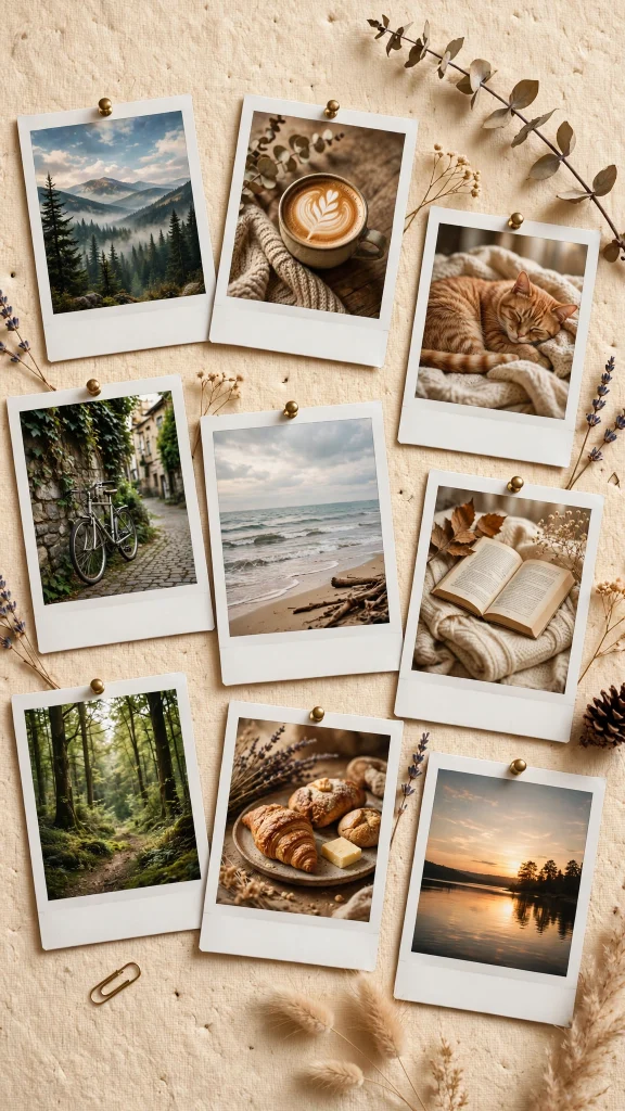 17 Wallpaper Aesthetic iPhone Homescreen Ideas 17 polaroid photos collage wallpaper