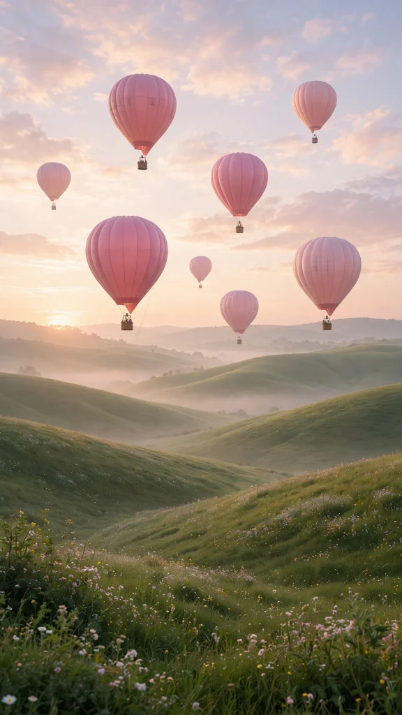 17 wallpaper aesthetic pink iphone Ideas 17 Pink hot air balloons at sunrise wallpaper