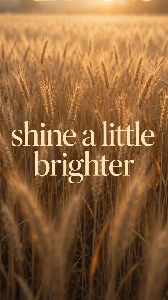 shine a little brighter wallpaper aesthetic quotes golden wheat