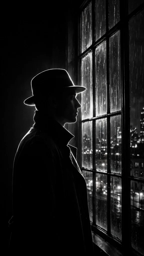 17 Wallpaper Aesthetic Black and White Ideas You'll Love 17 Noir silhouette at window wallpaper aesthetic black and white