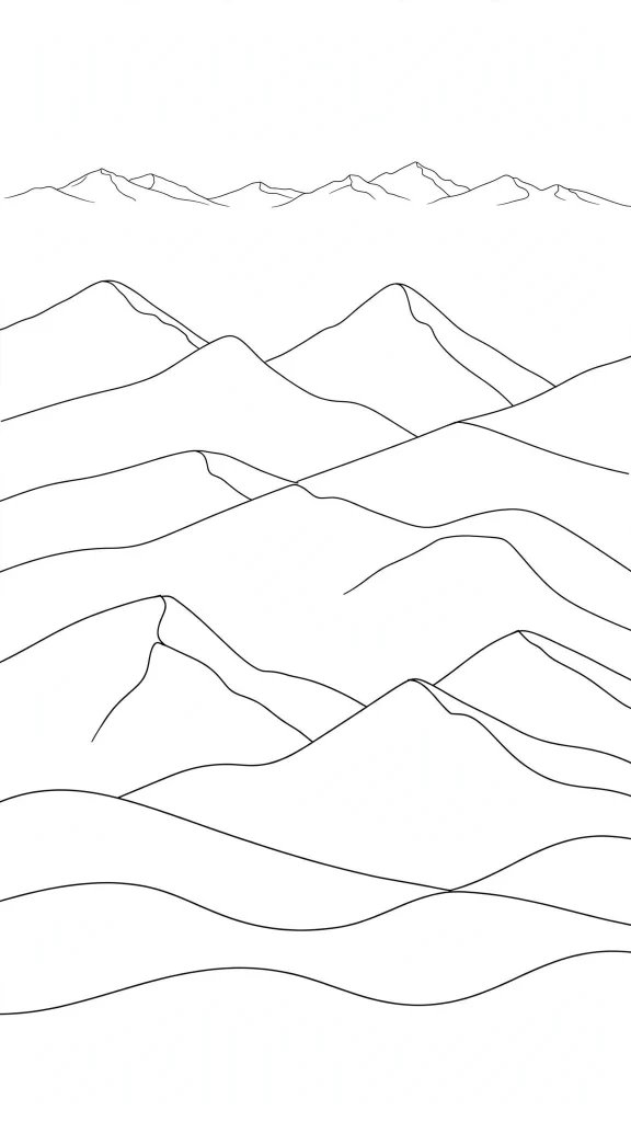 Black and White Wallpaper: 17 Stunning Designs 17 black and white minimal line art mountains