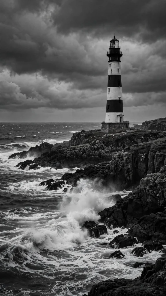 17 Stunning Wallpapers Black and White (Free HD) 15 Black and white lighthouse by the sea