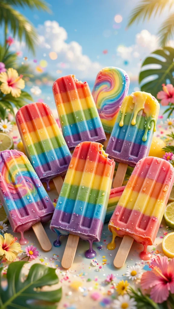 17 Best Wallpapers Summer to Try Right Now 17 rainbow popsicles summer wallpaper