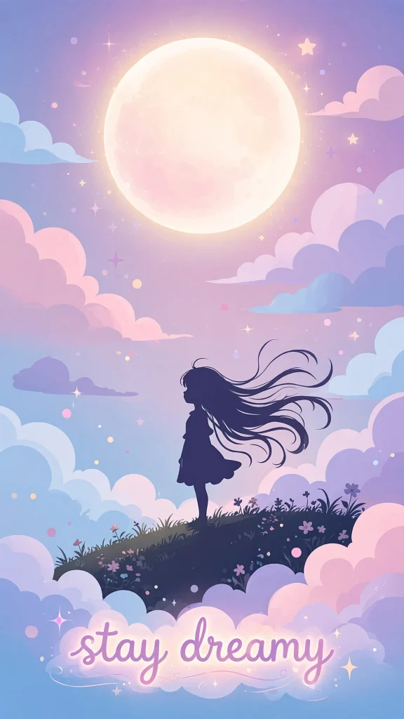 Wallpaper Aesthetic Anime: Cool & Dreamy Anime Background Ideas for Fans 3 Anime Aesthetic girl moon wallpaper