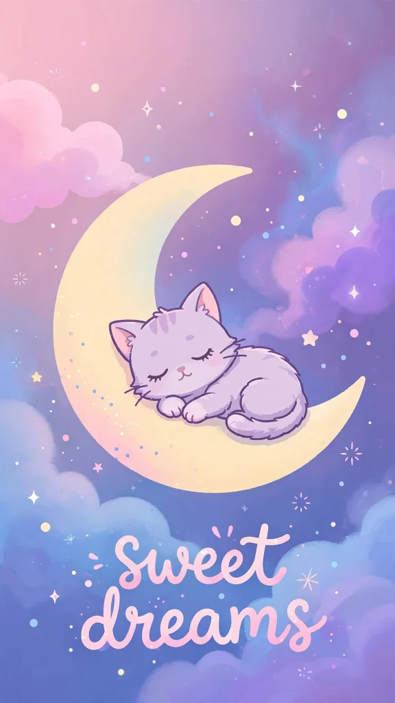 Wallpaper Aesthetic Anime: Cool & Dreamy Anime Background Ideas for Fans 8 Anime Aesthetic cat moon wallpaper