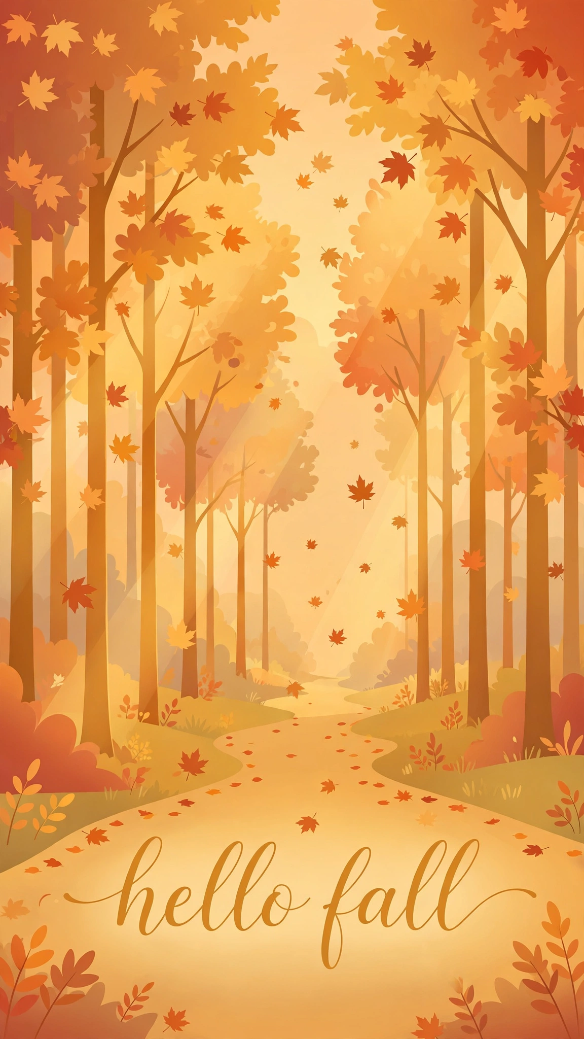 Autumn Aesthetic leaves wallpaper