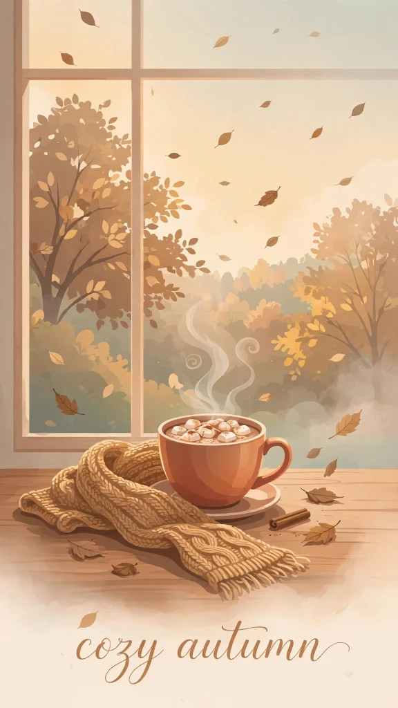 Wallpaper Aesthetic Autumn: Warm Fall Background Ideas for a Cozy Screen 4 Autumn Aesthetic coffee wallpaper