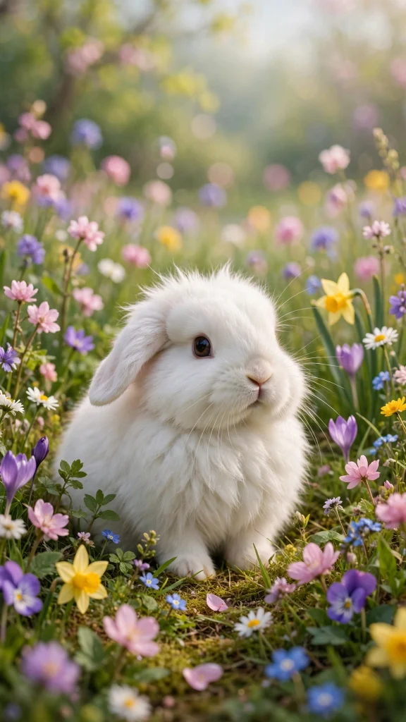 Bunny Aesthetic: 12 Adorable Bunny Wallpaper Ideas 1 Bunny aesthetic flower meadow wallpaper
