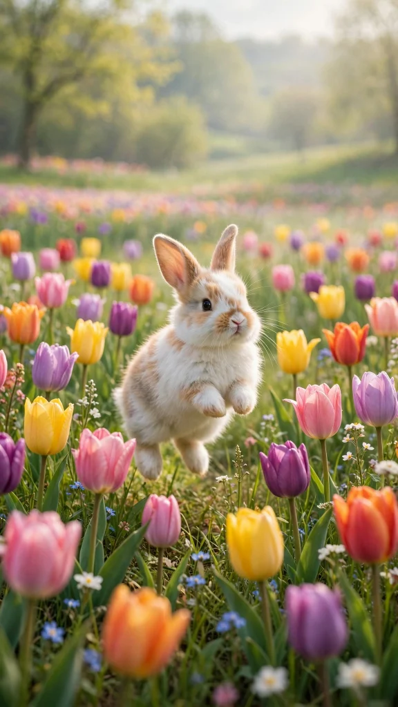Bunny Aesthetic: 12 Adorable Bunny Wallpaper Ideas 11 Bunny aesthetic tulip field wallpaper