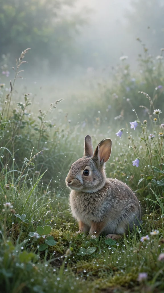 Bunny Aesthetic: 12 Adorable Bunny Wallpaper Ideas 8 Bunny aesthetic misty meadow wallpaper