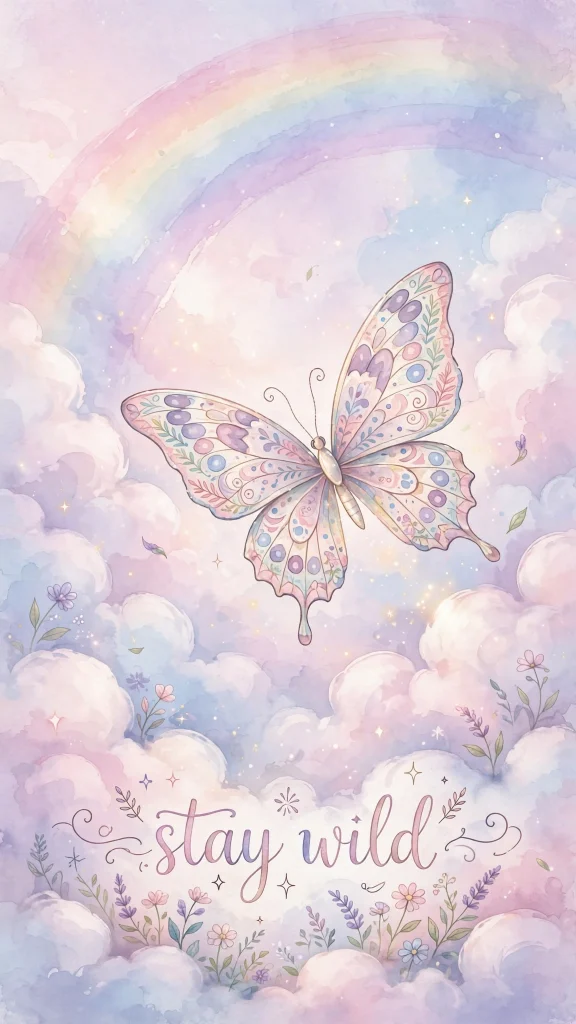 Wallpaper Aesthetic Butterfly: Delicate & Dreamy Butterfly Background Ideas You'll Love 11 Butterfly Aesthetic clouds wallpaper
