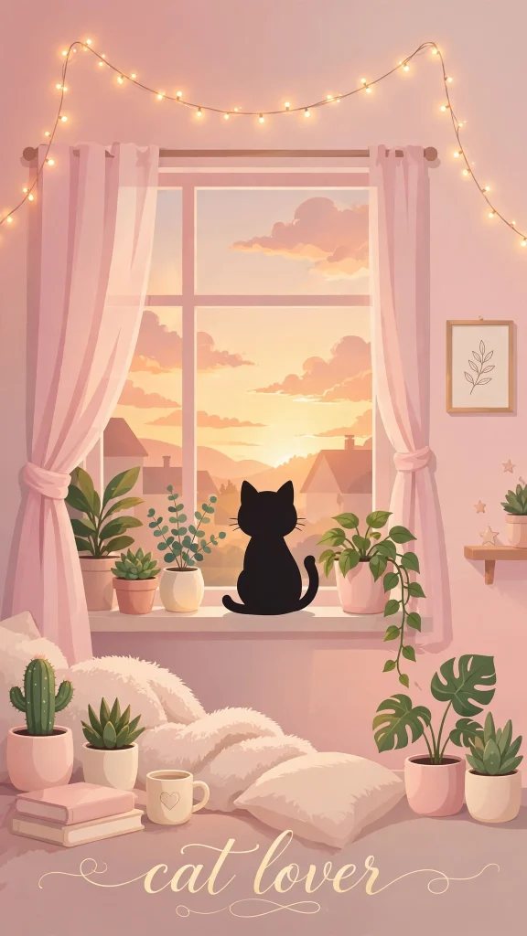 Wallpaper Aesthetic Cat: Cute Cat Background Ideas for Cat Lovers 3 Cat Aesthetic playful cat wallpaper