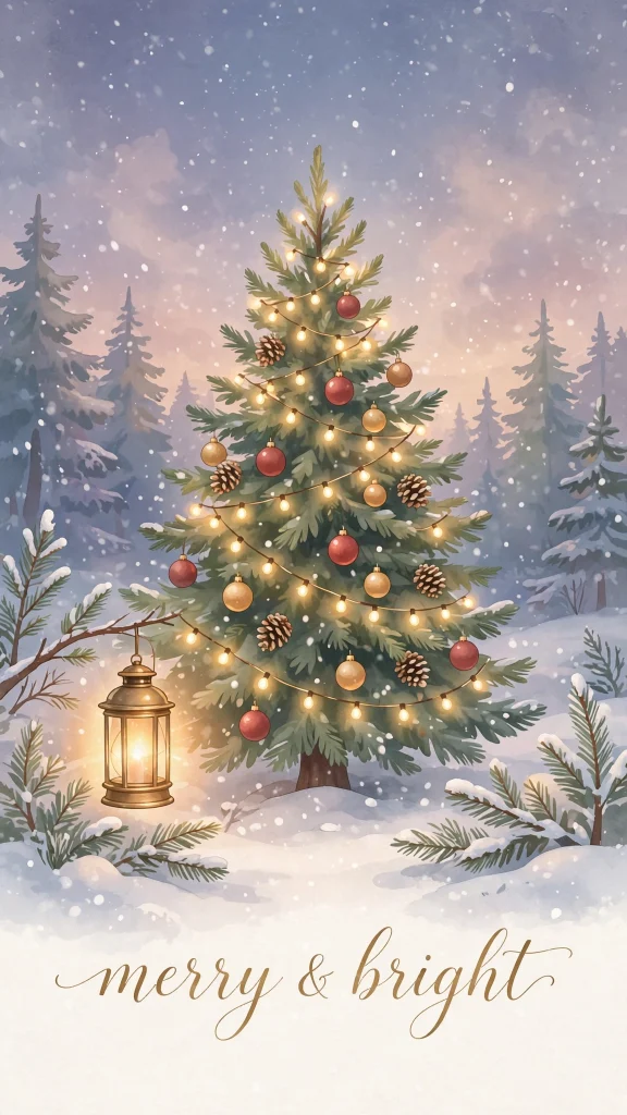 Christmas Aesthetic tree wallpaper