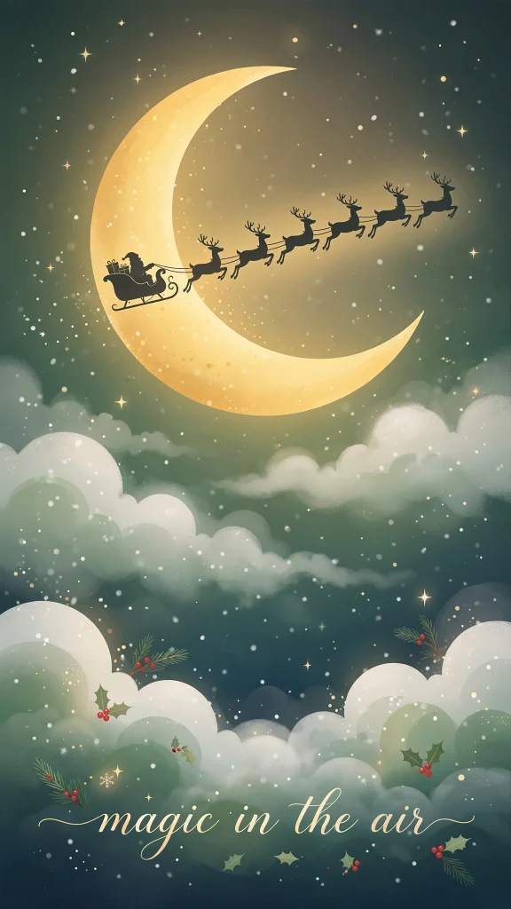 Christmas Aesthetic sleigh wallpaper