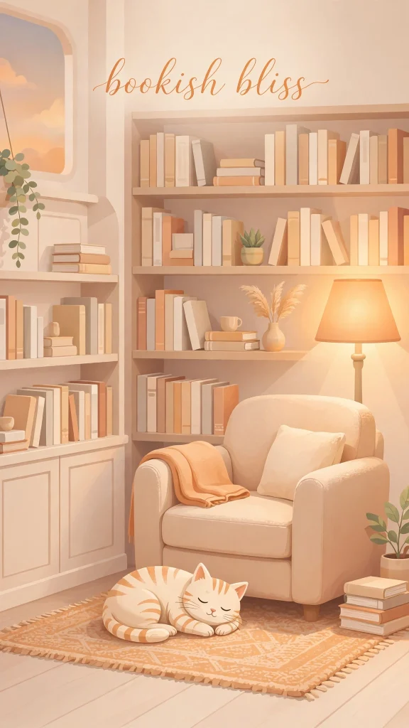 Wallpaper Aesthetic Cozy: Warm & Comforting Background Ideas for a Soft Screen 10 Cozy Aesthetic library wallpaper
