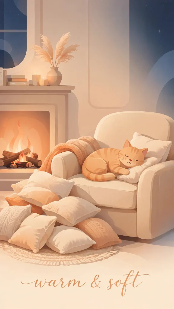 Wallpaper Aesthetic Cozy: Warm & Comforting Background Ideas for a Soft Screen 2 Cozy Aesthetic fireplace wallpaper