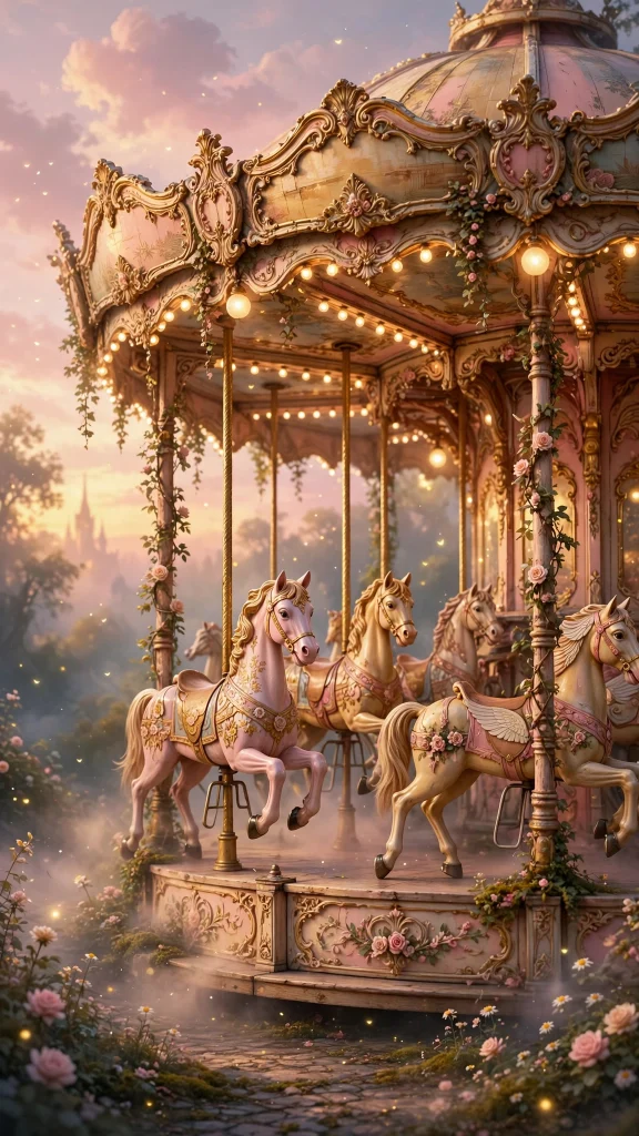 Disney aesthetic carousel wallpaper