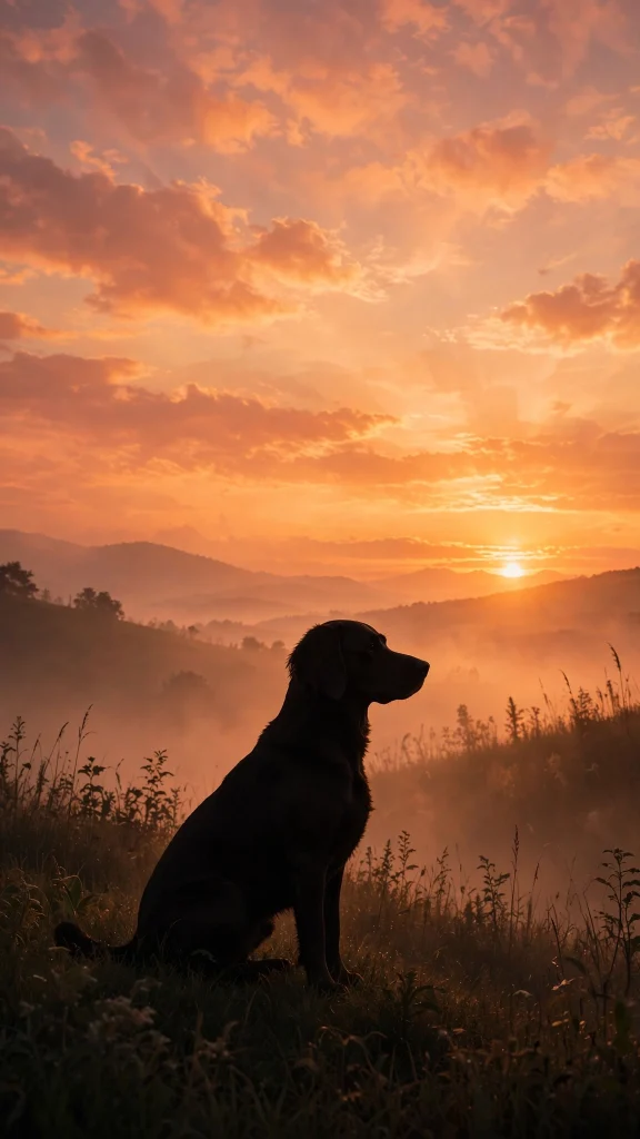 Dog Aesthetic: 12 Cute Dog Wallpaper Ideas for Dog Lovers 8 Dog aesthetic sunset silhouette wallpaper