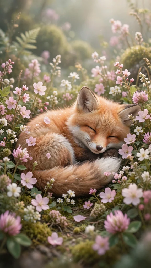Fox aesthetic sleeping fox wallpaper