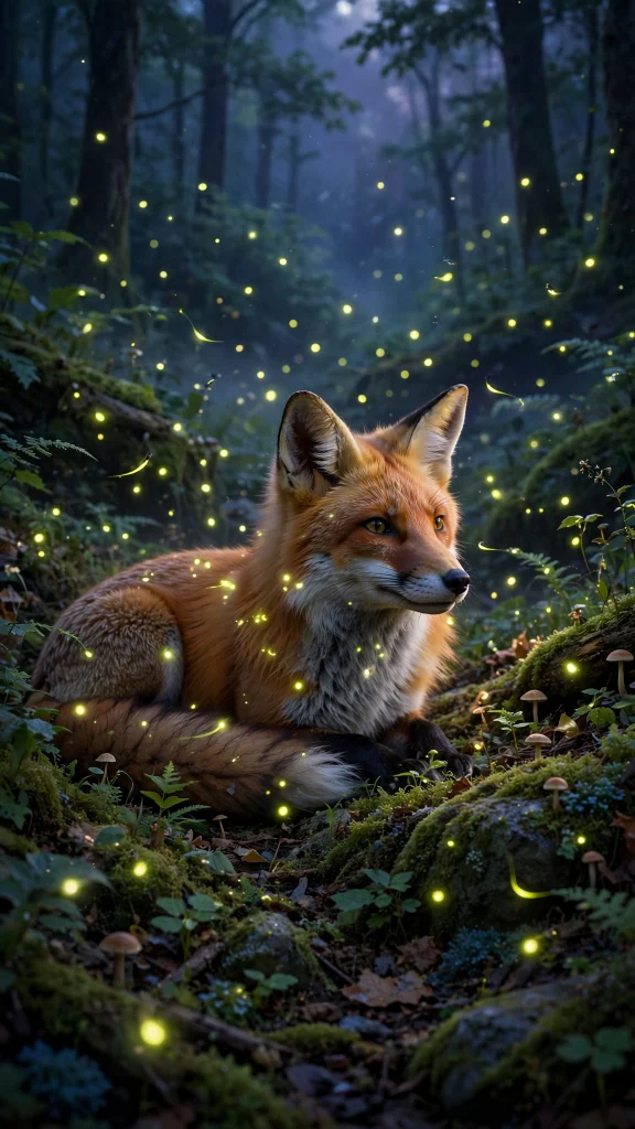 Fox aesthetic firefly fox wallpaper
