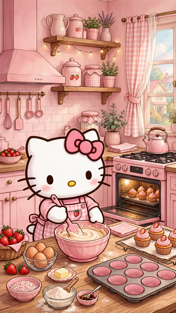Hello Kitty Wallpaper: 17 Cute Pink Designs 7 hello kitty wallpaper