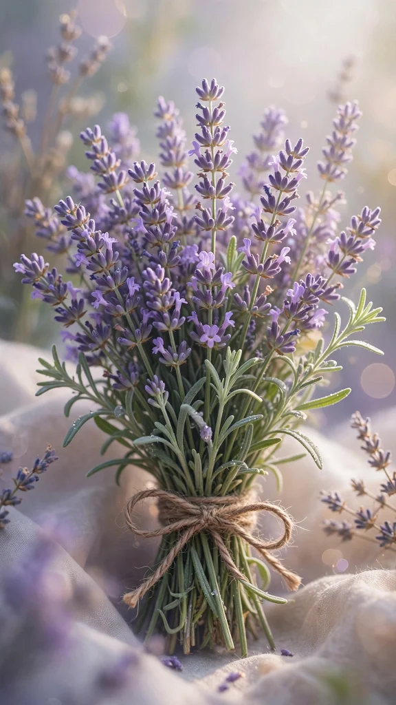 Lavender Aesthetic: 12 Soft Purple Field Wallpaper Ideas 2 Lavender aesthetic bouquet wallpaper